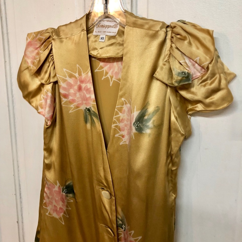 Vintage Silk Karie Patterson Sansappelle Dress